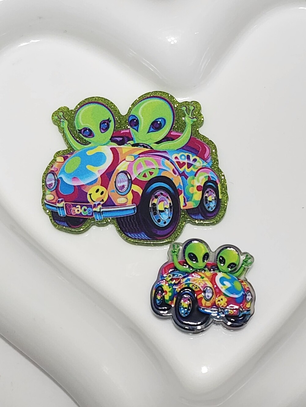Aliens Flatback Focal Bead Badge Keychain Crafts Magnet Beaded Pen